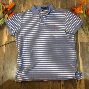 Polo- Ralph Lauren White/Blue stripes